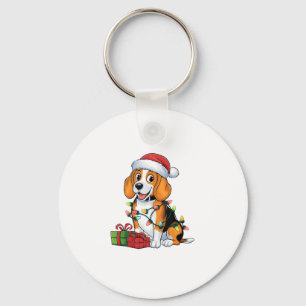 Llavero Navidades de Perros de Santa Hat Beagle
