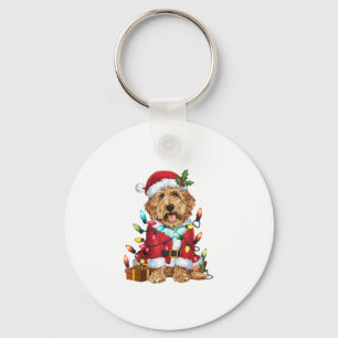 Llavero Navidades de perros de Santa Labradoodle