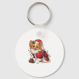 Llavero Navidades de perros de Santa Papillon iluminados p