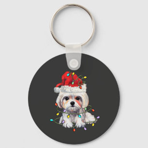 Llavero Navidades de perros malteses, Navidad Perro maltés