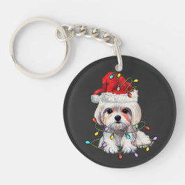 Llavero Navidades de perros malteses, Navidad Perro maltés