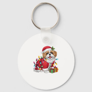 Llavero Navidades de perros Santa Shih Tzu