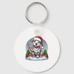 Llavero Navidades de Pitbull, mano de paz divertida, ilumi