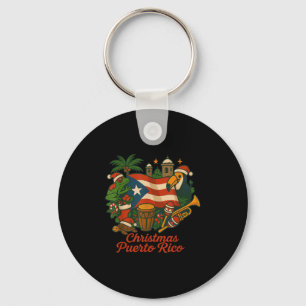 Llavero Navidades de Puerto Rico festividad con bandera Co