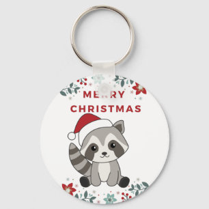 Llavero Navidades de Raccoon Nieve Raccoons Keychain