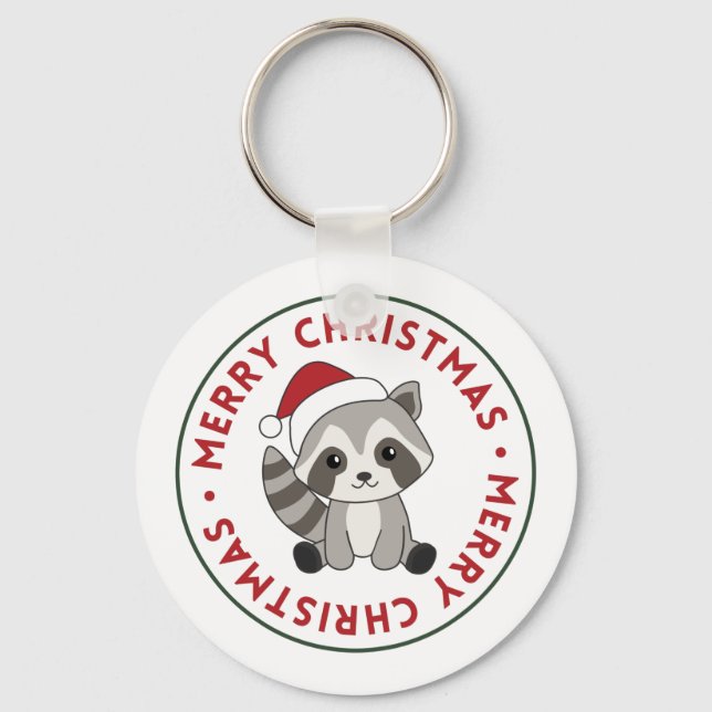 Llavero Navidades de Raccoon Nieve Raccoons Keychain (Anverso)
