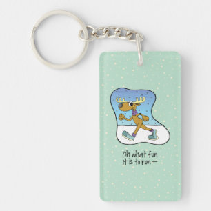 Llavero Navidades de renos en ejercicio