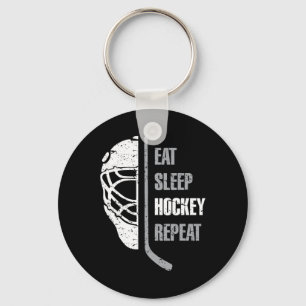 Llavero Navidades De Repetición De Hockey Sobre Sueño Para