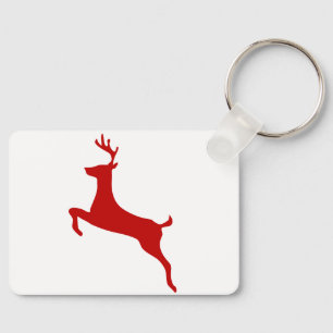 Llavero Navidades de salto de renos Red Silhouette