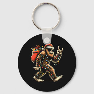 Llavero Navidades de Santa Bigfoot iluminan sasquatc graci