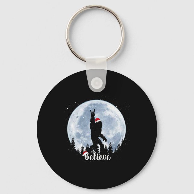 Llavero Navidades de Santa Bigfoot rock roll sasquatch bel (Anverso)