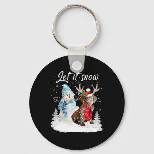 Llavero Navidades de Santa Dog de Labrador Snowman Xma