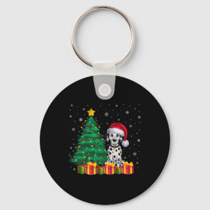 Llavero Navidades de Santa Hat de Dalmacia fea iluminan el