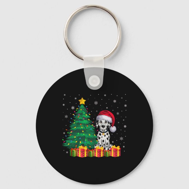 Llavero Navidades de Santa Hat de Dalmacia fea iluminan el (Anverso)