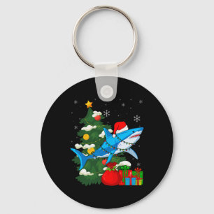 Llavero Navidades de Santa Tiburón iluminan árboles de Sha