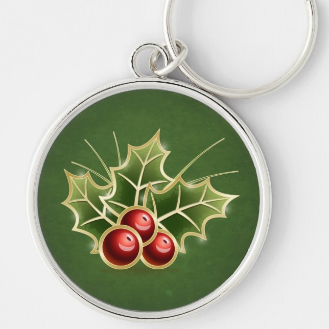 Llavero Navidades de Shining Holly Berry verdes (Frente)