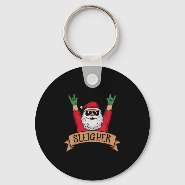 Llavero Navidades de Sleigher Rock N Roll Santa Claus (Anverso)