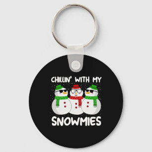Llavero Navidades De Snowman Chillin Con Mis Nieves Feo Gi
