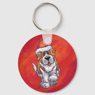 Llavero Navidades De St. Bernard En Rojo