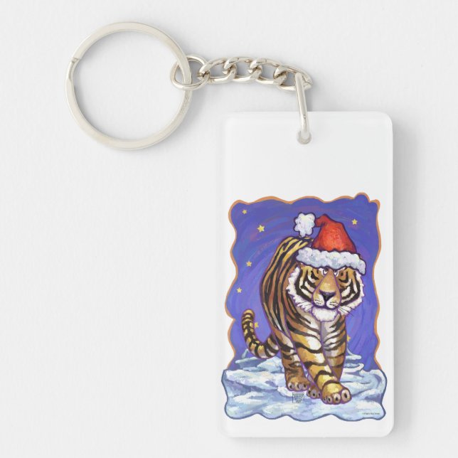 Llavero Navidades de tigres (Frente)