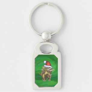 Llavero Navidades de Triceratops Green