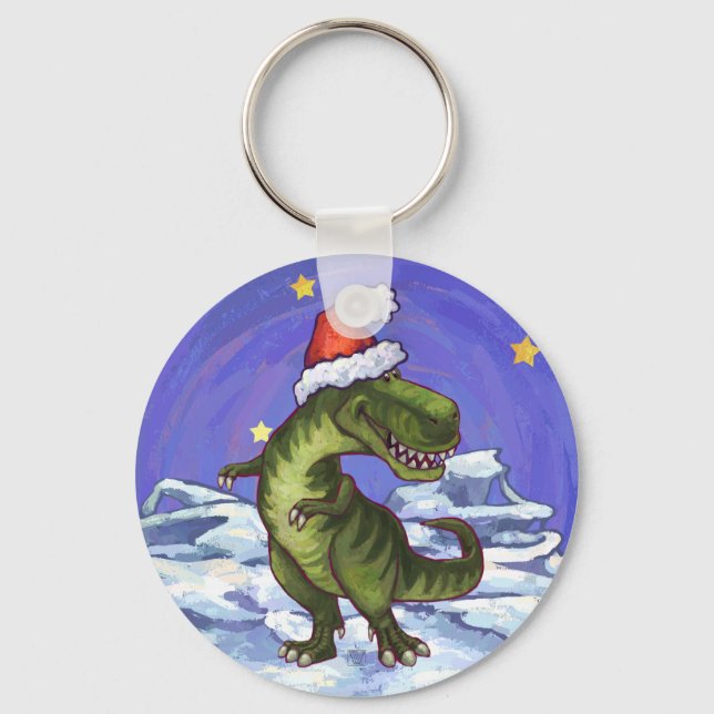 Llavero Navidades de Tyrannosaurus (Anverso)