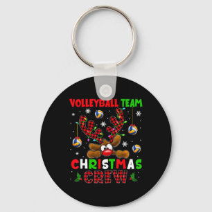 Llavero Navidades de voleibol con colores rojos de reno de