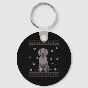 Llavero Navidades de Weimaraner Sweater Xmas Mascota Anima