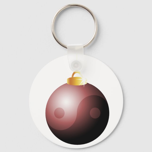 Llavero Navidades de Yin Yang en rojo (Anverso)