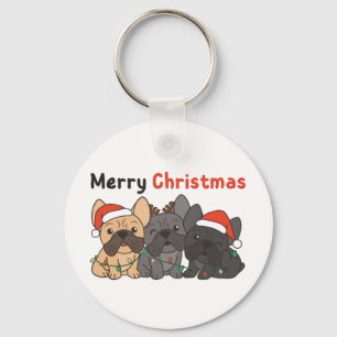 Llavero Navidades del Bulldog francés animan a los perros 