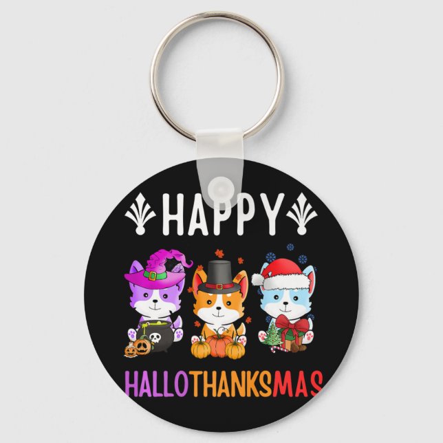 Llavero Navidades del Día de Acción de Gracias de Hallowee (Anverso)