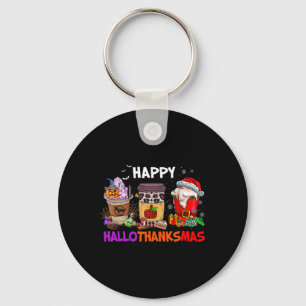 Llavero Navidades del Día de Acción de Gracias Feliz Café