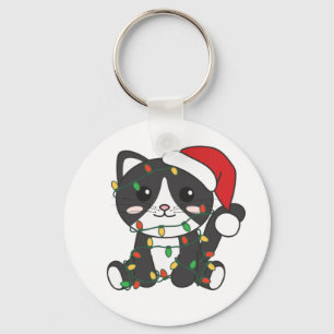 Llavero Navidades del gato Winter Animals Cats Keychain