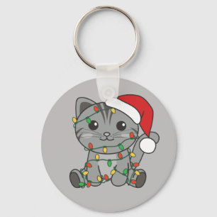 Llavero Navidades del gato Winter Animals Cats Keychain
