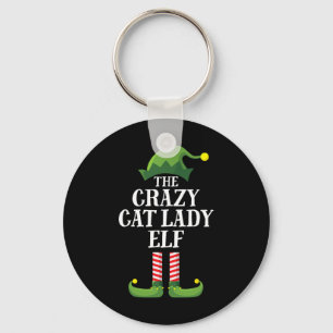 Llavero Navidades del grupo familiar "Crazy Cat Lady Elf"