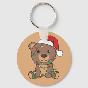 Llavero Navidades del oso Animales de invierno con cadena 