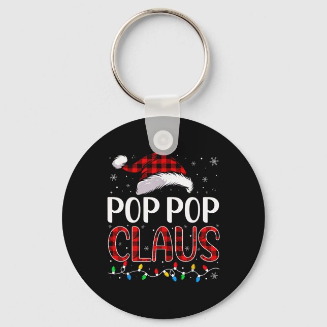 Llavero Navidades del Pop Pop Claus alumbran a familia coi (Anverso)