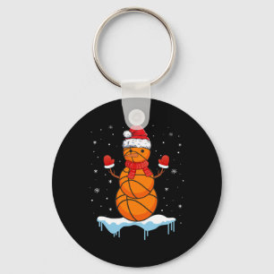 Llavero Navidades divertidos Baloncesto Santa Snowman