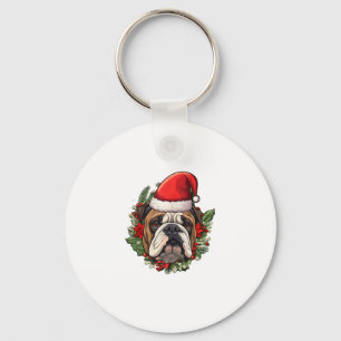 Llavero Navidades divertidos Bulldog inglés