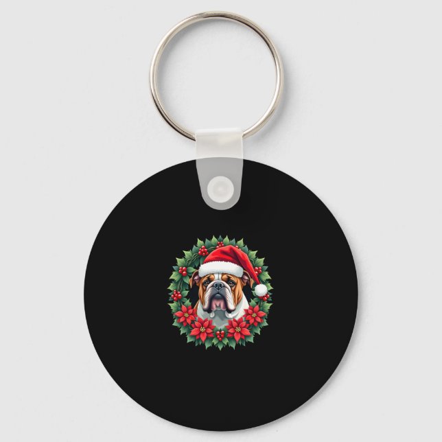 Llavero Navidades divertidos Bulldog inglés Tank Top (Anverso)
