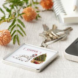 Llavero Navidades divertidos dalman perro y árbol