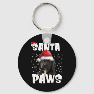 Llavero Navidades divertidos de Cockapoo iluminan árboles
