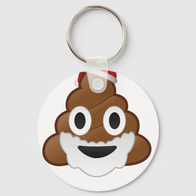 Llavero Navidades divertidos de la Emoji Santa Poop (Anverso)