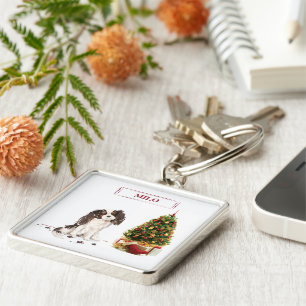 Llavero Navidades divertidos de Tri-Color King Charles Spa