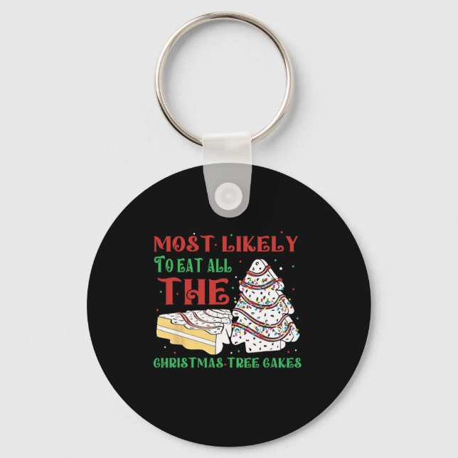 Llavero Navidades Divertidos Muy Probables De Comer Todos  (Anverso)