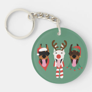 Llavero Navidades Dobermann Dogs