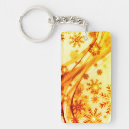 Llavero Navidades dorados copos de nieve