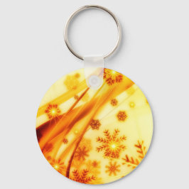 Llavero Navidades dorados copos de nieve