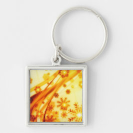 Llavero Navidades dorados copos de nieve