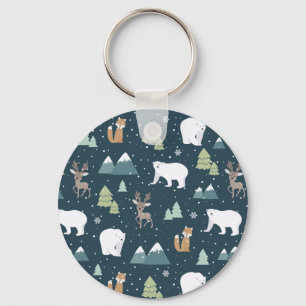 Llavero Navidades educados Animales de Invierno Patrón Rús